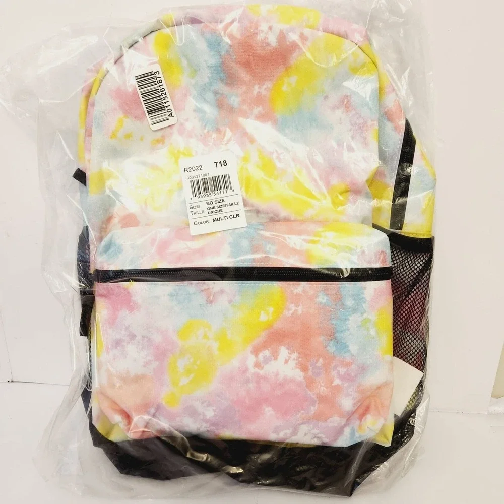 Girls Tie Dye Backpack & Lunch Box Set 2-Piece Multicolour Bookbag‎ School Bag